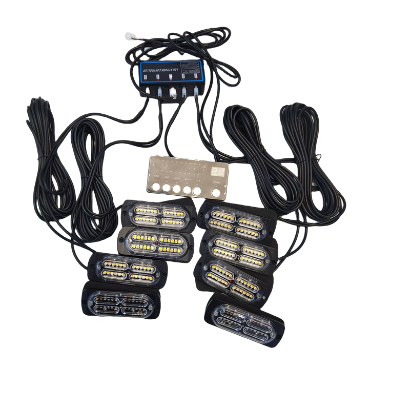 17 fonksiyonlu çakar lamba 12-30v 24 led 8 adet kırmızı*mavi set / LAPA548 17 fonksiyonlu çakar lamba 12-30v 24 led 8 adet kırmızı*mavi set / LAPA548