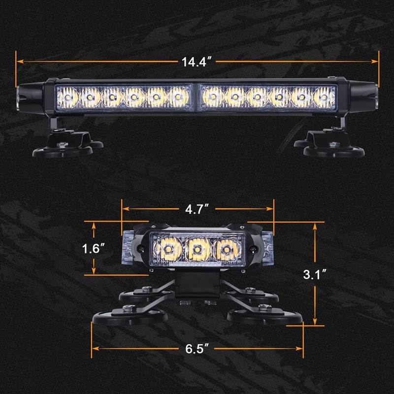 Çakar lamba çift taraflı 30 led sarı-sarı 12-24v / LAPA524 Çakar lamba çift taraflı 30 led sarı-sarı 12-24v / LAPA524