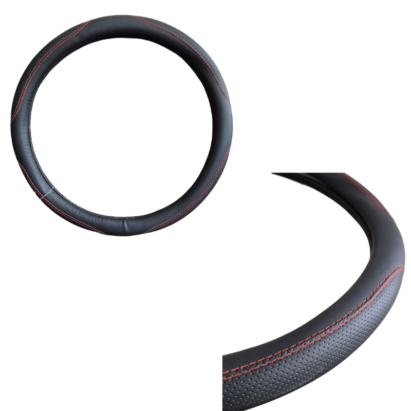 Direksiyon kılıfı 38 cm siyah-kırmızı / DIKI403 Direksiyon kılıfı 38 cm siyah-kırmızı / DIKI403