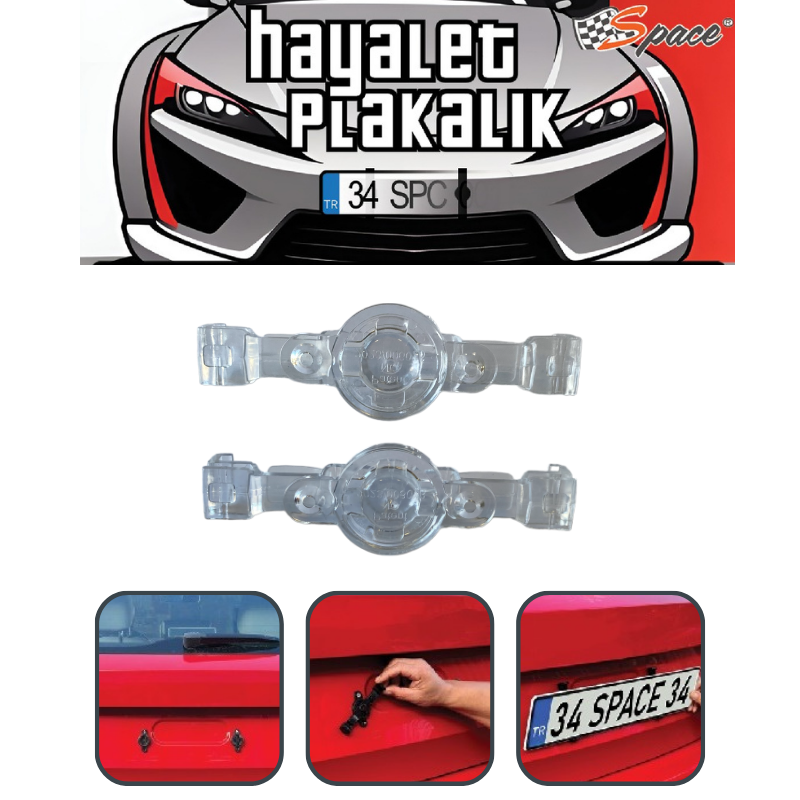 Hayalet plakalık şeffaf polikarbon / DAPLY10 Hayalet plakalık şeffaf polikarbon / DAPLY10
