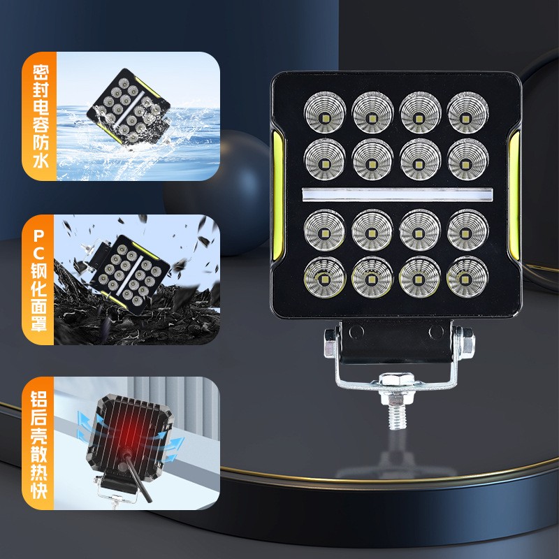 Space Offroad sis lambası 10,5 x 3,5 x 12cm kare beyaz-amber 35w 12-80v adet / LASS351-1 Space Offroad sis lambası 10,5 x 3,5 x 12cm kare beyaz-amber 35w 12-80v adet / LASS351-1