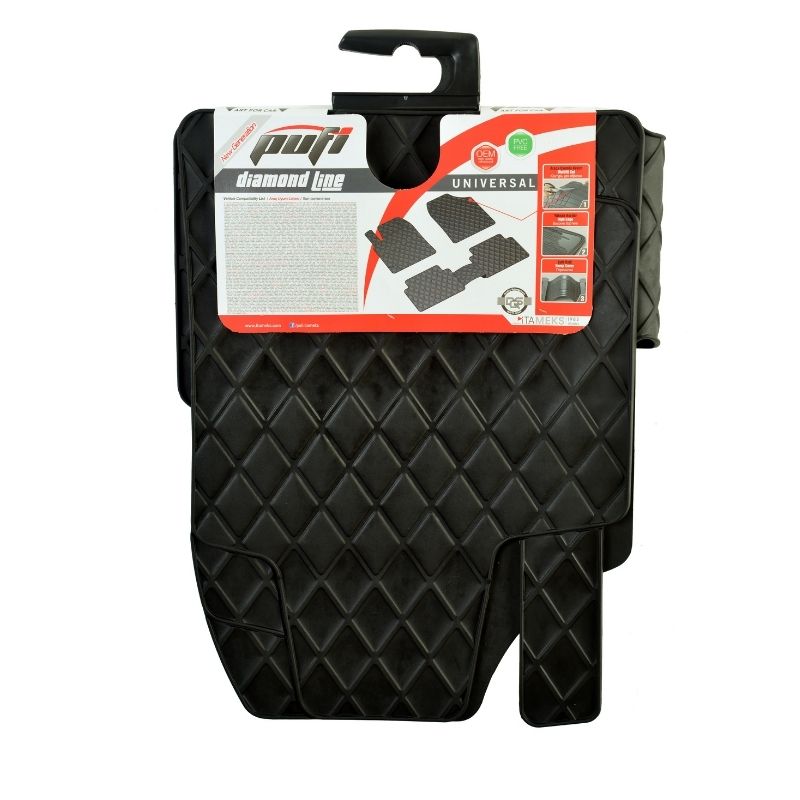 Pufi Kauçuk Paspas Diamond Line Siyah / TEPAY26 Pufi Kauçuk Paspas Diamond Line Siyah / TEPAY26