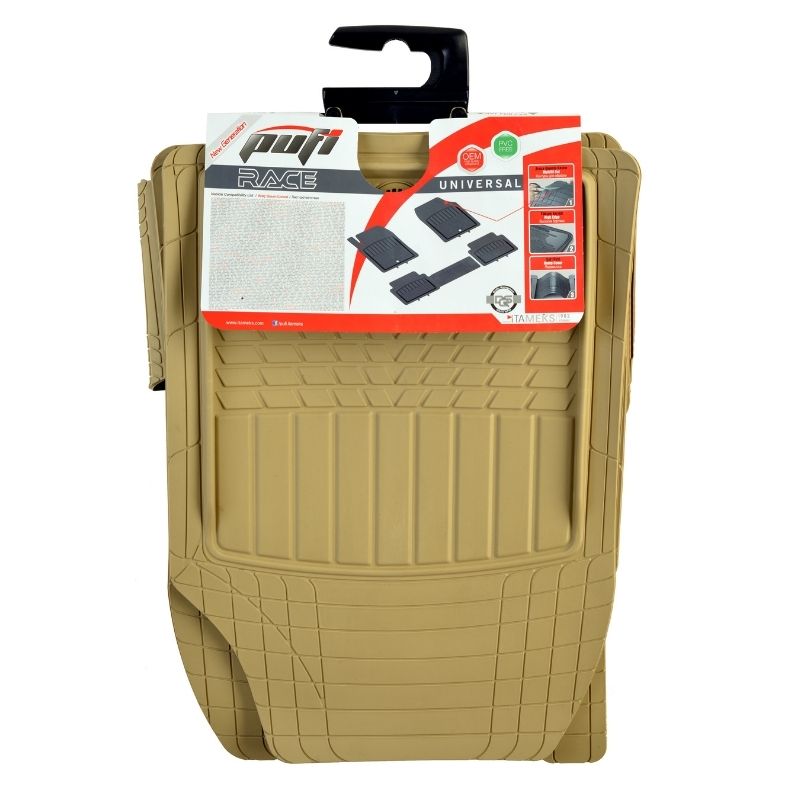 Pufi Kauçuk Paspas Universal Racing Havuzlu Bej / TEPAY512-B Pufi Kauçuk Paspas Universal Racing Havuzlu Bej / TEPAY512-B