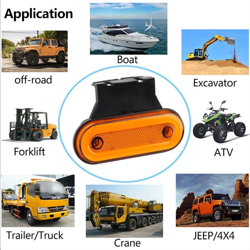 Side marker kasa lambası - sarı 24v 3w çakarlı adet / LAAM446 Side marker kasa lambası - sarı 24v 3w çakarlı adet / LAAM446