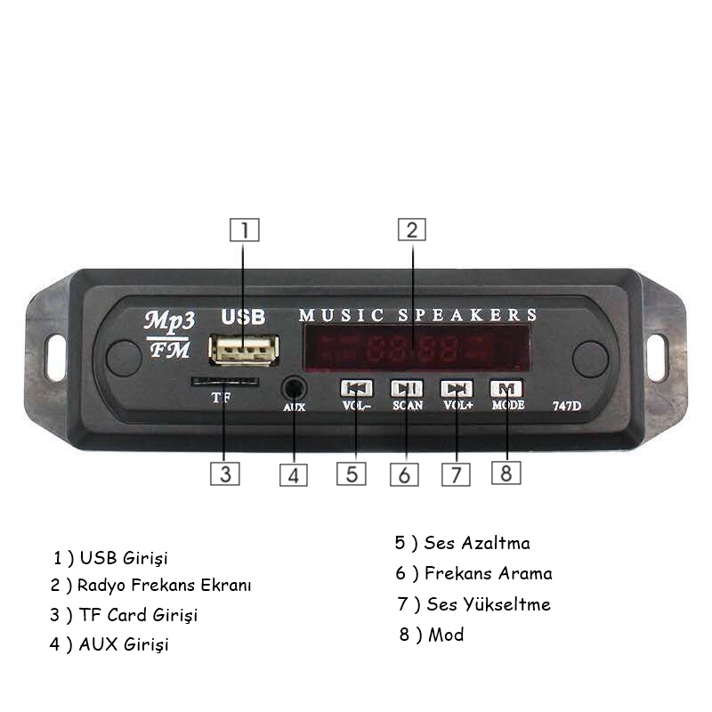 Space Aux USB Mp3 Dönüştürücü / ICCA99 Space Aux USB Mp3 Dönüştürücü / ICCA99