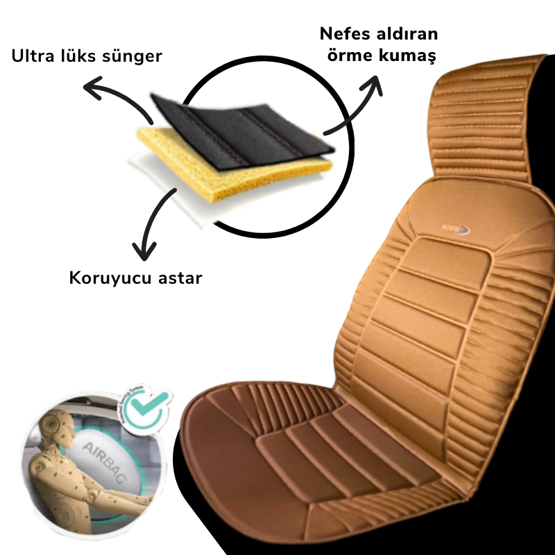 Space Bumerang Minder 2'li Koltuk Kılıfı Set Taba / KLMNY60 Space Bumerang Minder 2'li Koltuk Kılıfı Set Taba / KLMNY60