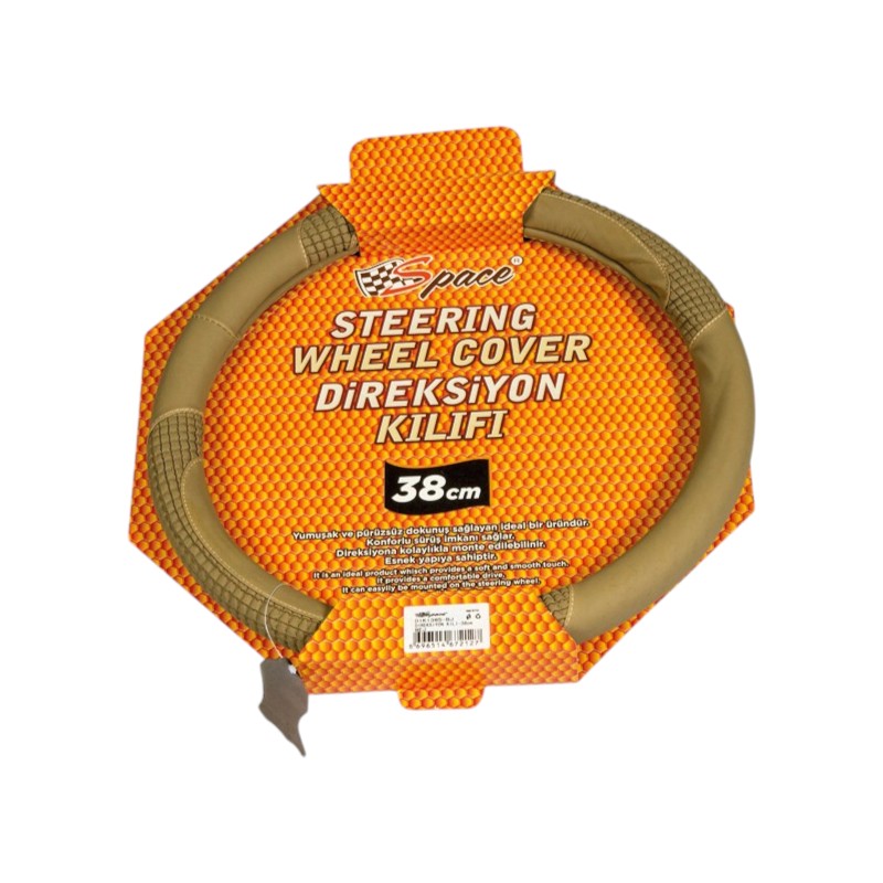 Space Direksiyon Kılıfı 38 cm Bej / DIKI365-BJ Space Direksiyon Kılıfı 38 cm Bej / DIKI365-BJ