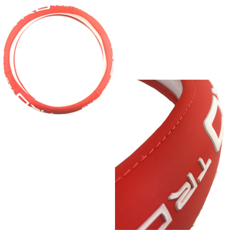 Space Direksiyon Kılıfı 38 cm Trd Kırmızı/Beyaz / DIKI363-KB Space Direksiyon Kılıfı 38 cm Trd Kırmızı/Beyaz / DIKI363-KB
