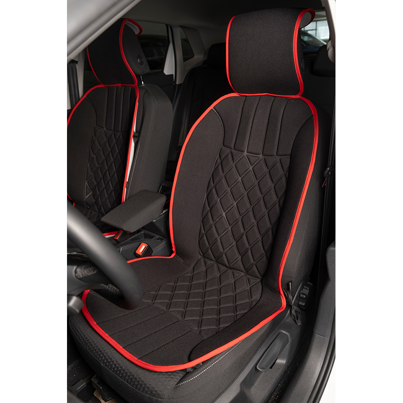 Space Elegance 2'li Koltuk Kılıfı Set Minder Siyah-Kırmızı / KLMNY536 Space Elegance 2'li Koltuk Kılıfı Set Minder Siyah-Kırmızı / KLMNY536