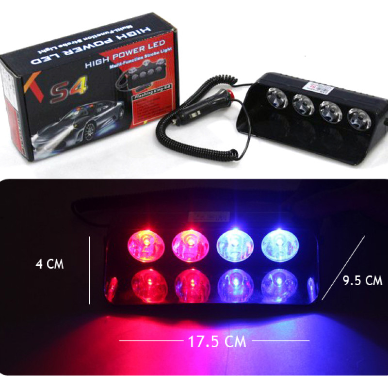 Space Flaş Led Çakar 8W Kırmızı-Mavi 8 Fonksiyonlu / LAPA173 Space Flaş Led Çakar 8W Kırmızı-Mavi 8 Fonksiyonlu / LAPA173