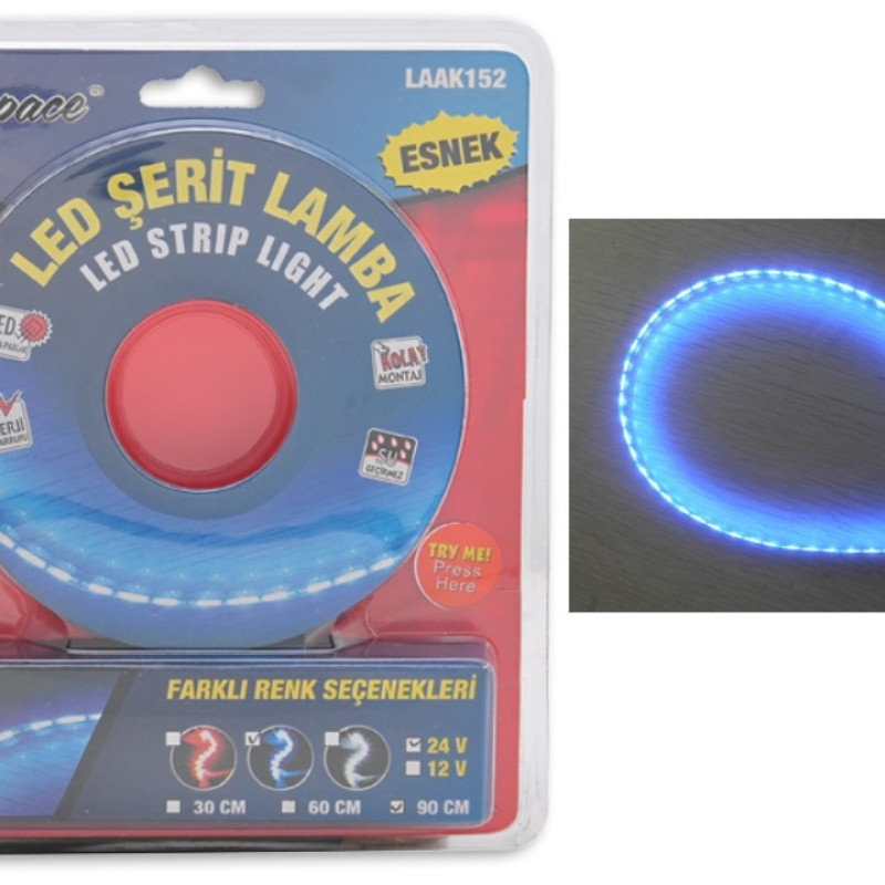 Space Ledli Şerit Lamba 12V Mavi (30cm) / LAAK152-2 Space Ledli Şerit Lamba 12V Mavi (30cm) / LAAK152-2