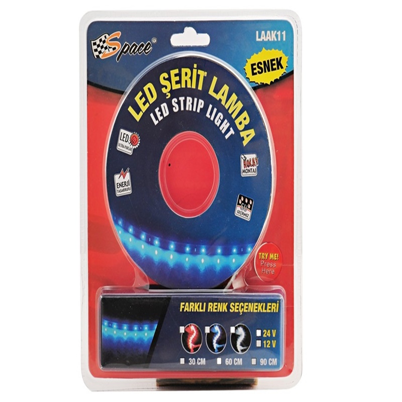 Space Ledli Şerit Lamba 24V Mavi 30cm / LAAK11-5 Space Ledli Şerit Lamba 24V Mavi 30cm / LAAK11-5