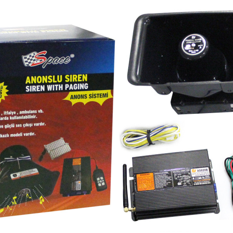 Space Mikrofonlu Uzaktan Kumandalı (13 Sesli) Siren / SSSR40 Space Mikrofonlu Uzaktan Kumandalı (13 Sesli) Siren / SSSR40