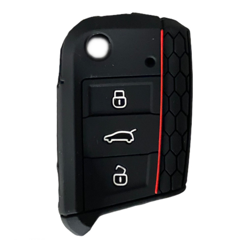 Space Silikon Anahtar Kabı- Volkswagen/Golf7 Siyah-Kırmızı çizgili / SYPD53 Space Silikon Anahtar Kabı- Volkswagen/Golf7 Siyah-Kırmızı çizgili / SYPD53