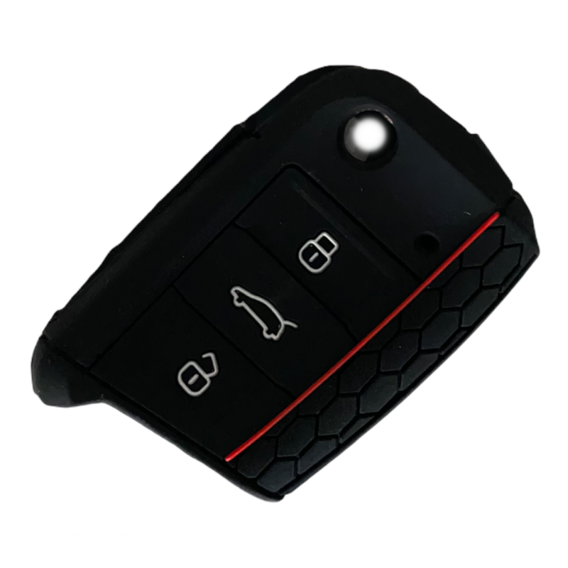 Space Silikon Anahtar Kabı- Volkswagen/Golf7 Siyah-Kırmızı çizgili / SYPD53 Space Silikon Anahtar Kabı- Volkswagen/Golf7 Siyah-Kırmızı çizgili / SYPD53