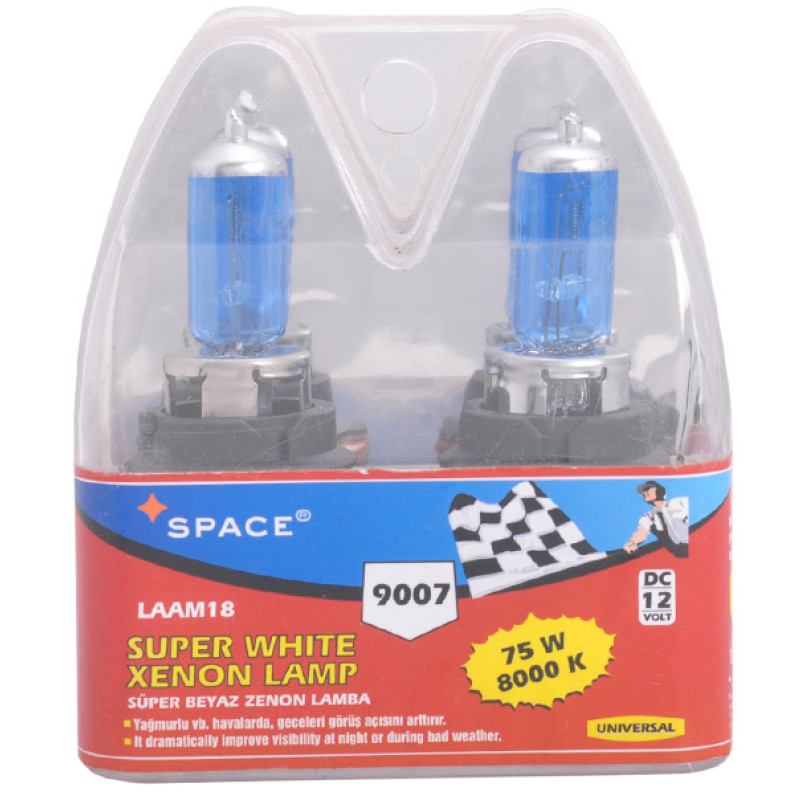 Space Süper White 9007 75W 12V Ampul / LAAM18 Space Süper White 9007 75W 12V Ampul / LAAM18