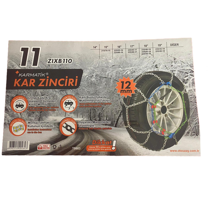 Space Takmatik Pratik Kullanışlı Kar Zinciri Tüm Lastik Ölçüleri İçin Grup:6 Space Takmatik Pratik Kullanışlı Kar Zinciri Tüm Lastik Ölçüleri İçin Grup:6